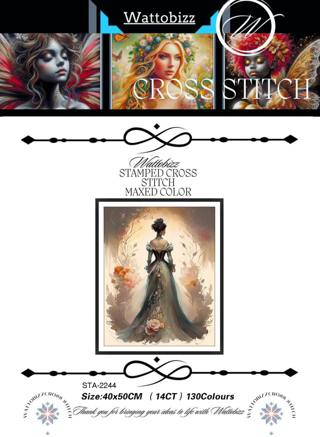 Victorian lady counted cross stitch pdf pattern